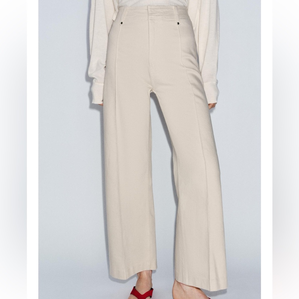 Zara High Waist Wide Leg Jeans